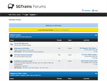 Tablet Screenshot of forums.sgtrains.com